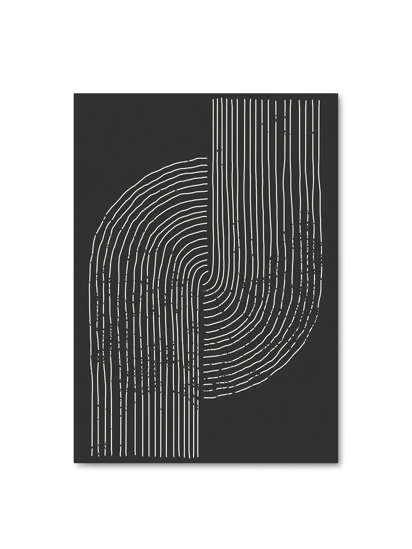 Abstract Wall Art Print - Black & White image