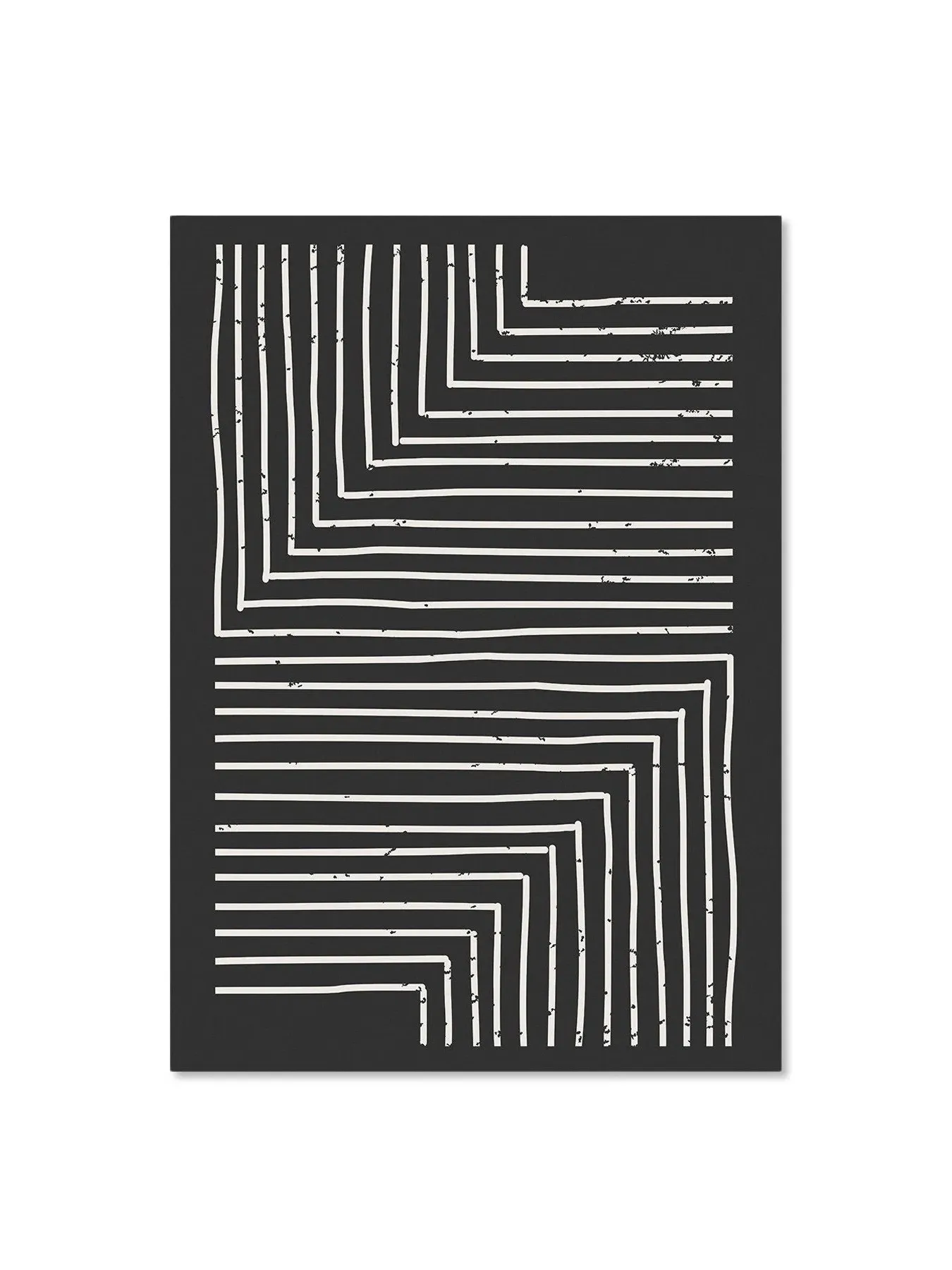 Abstract Wall Art Print - White, Matte Paper image