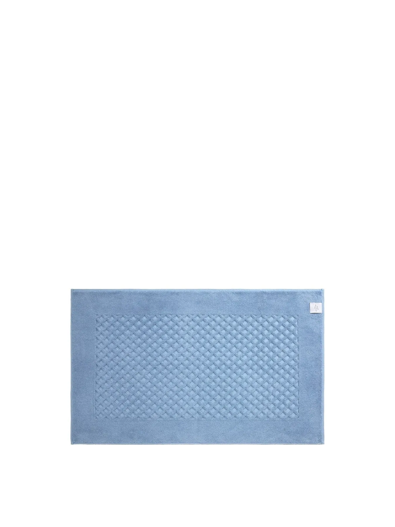 Bath Mat with Diamond Quilting - Blue, Cotton