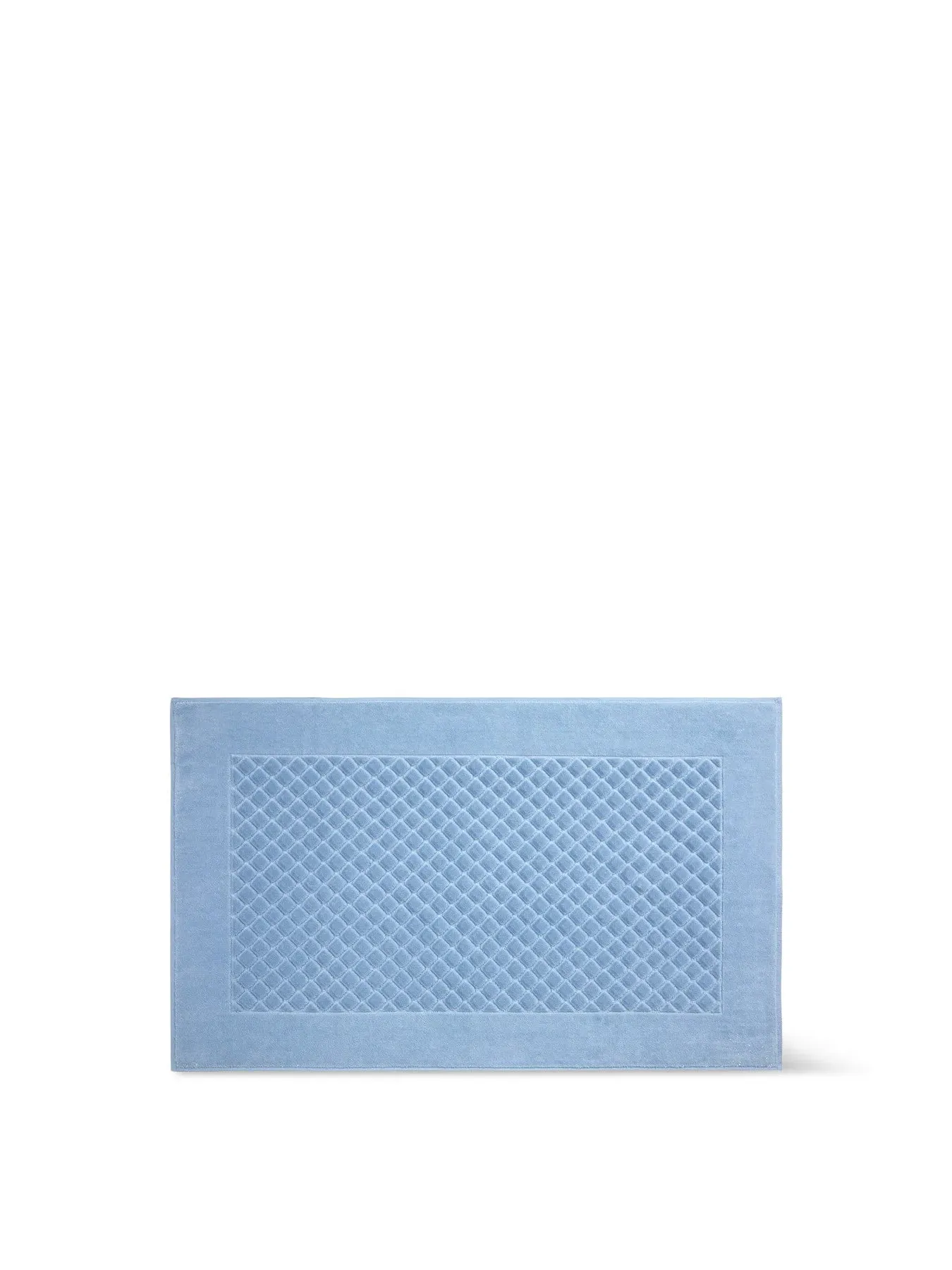 Bath Mat with Diamond Quilting - Blue, Cotton image