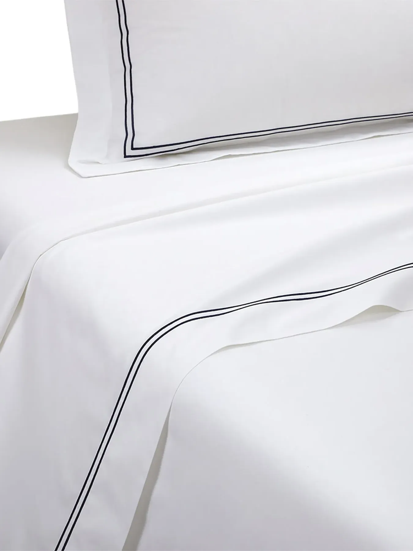 Double Flat Sheet - Navy, Cotton image