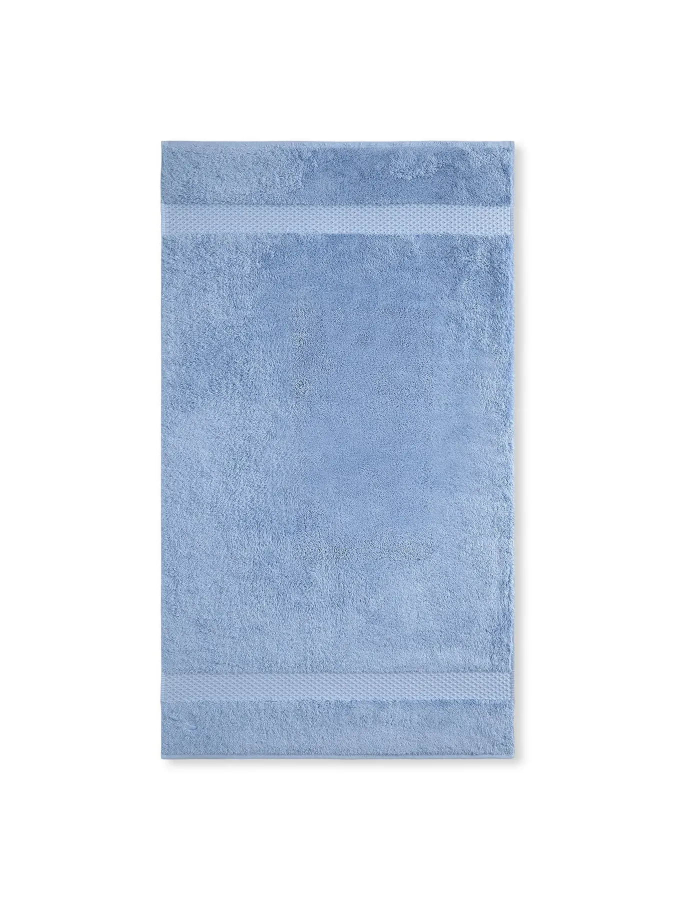 Guest Bath Towel with Embroidered Stripe - Blue, Cotton image