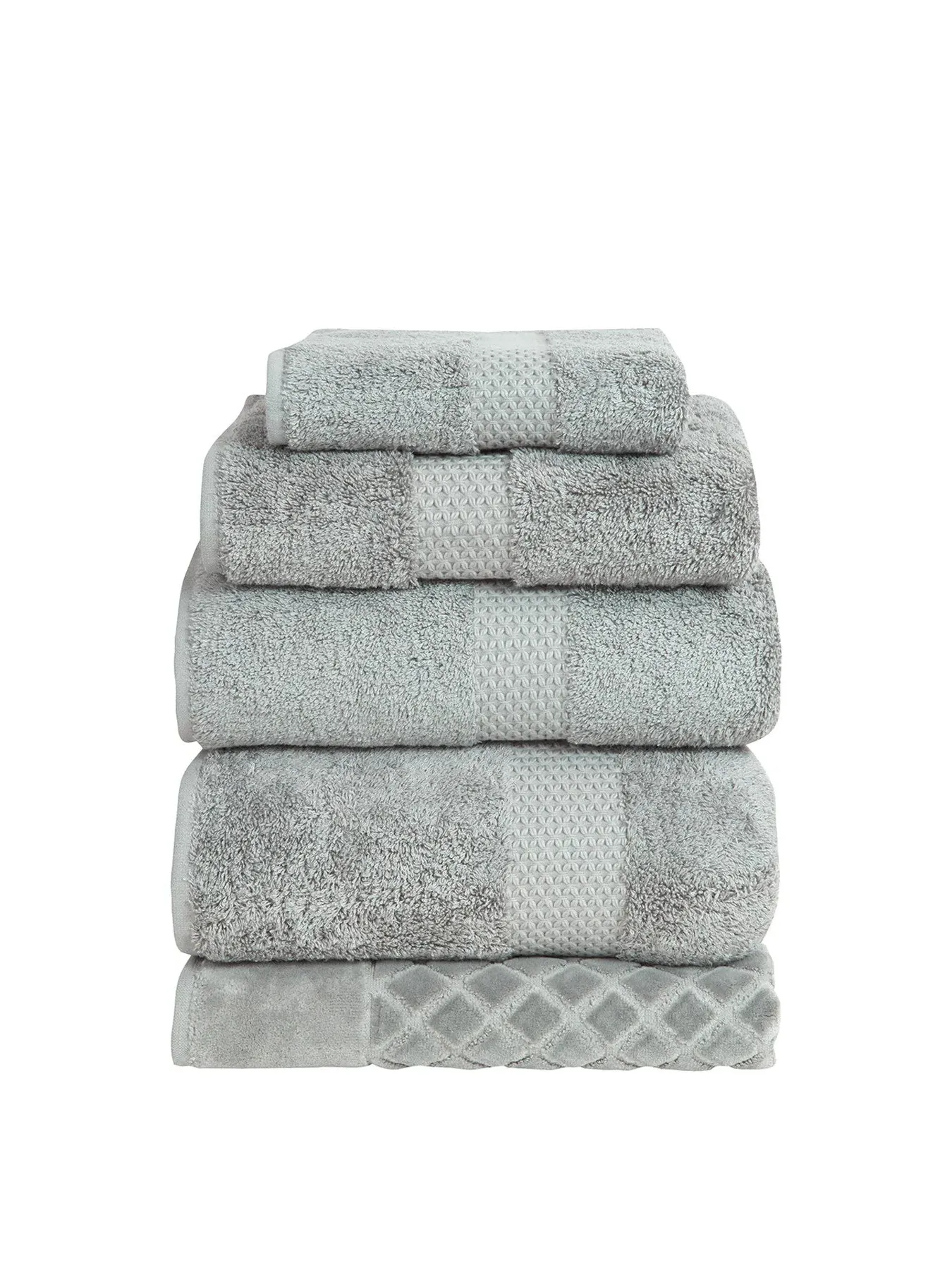 Guest Towel with Star Pattern - Platine, Cotton