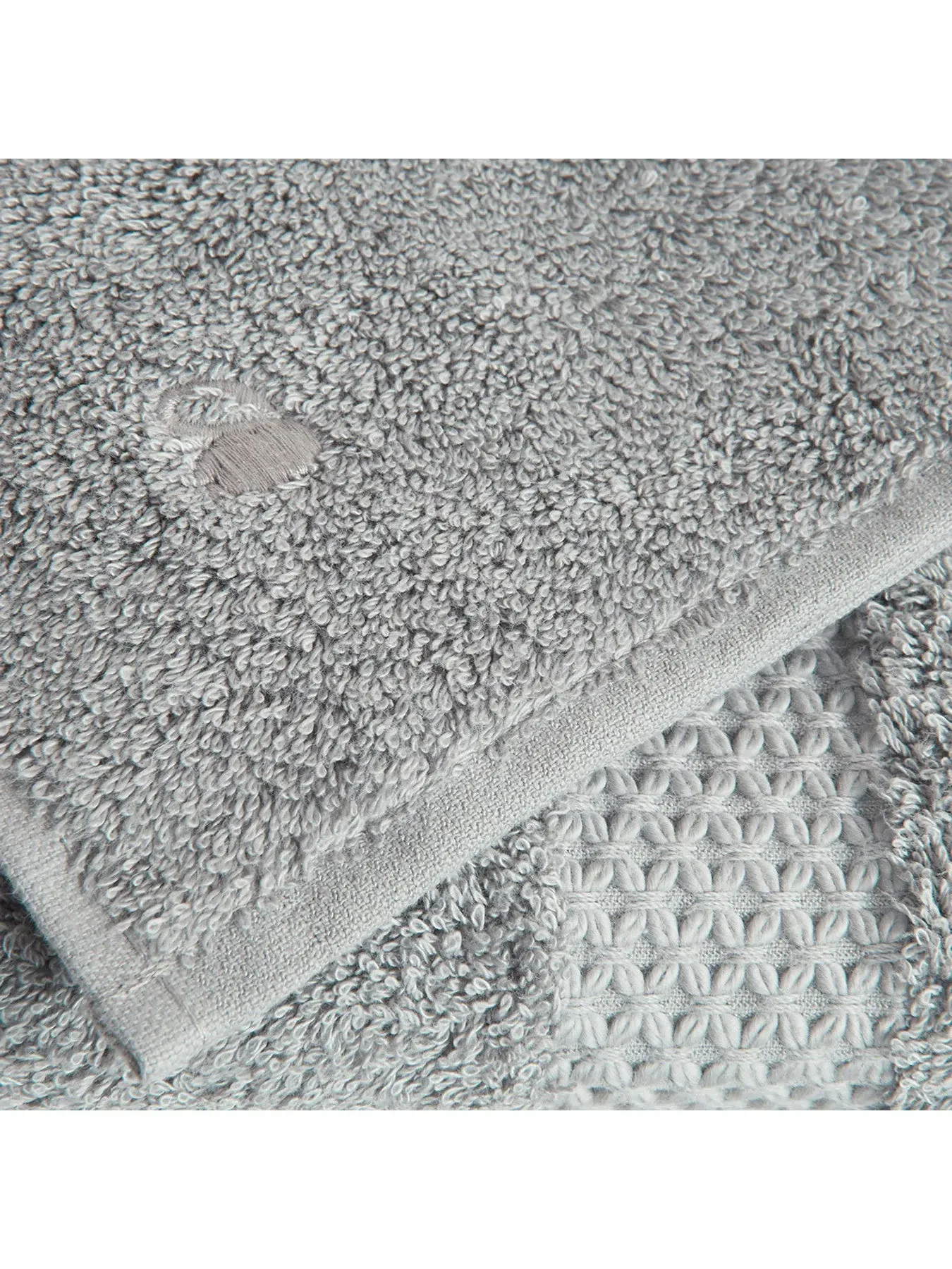 Guest Towel with Star Pattern - Platine, Cotton