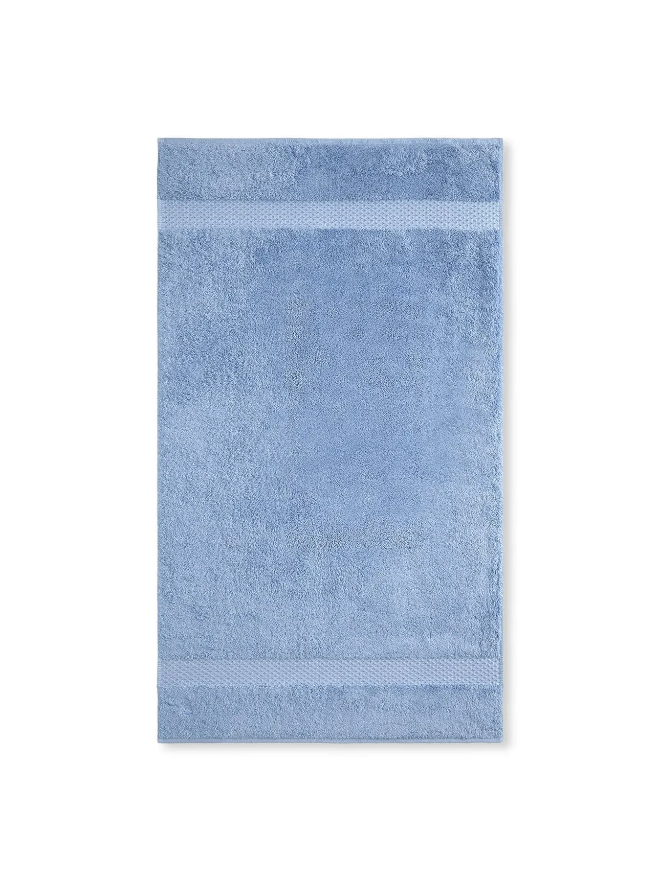 Hand Towel with Embroidered Stripe - Blue, Cotton image