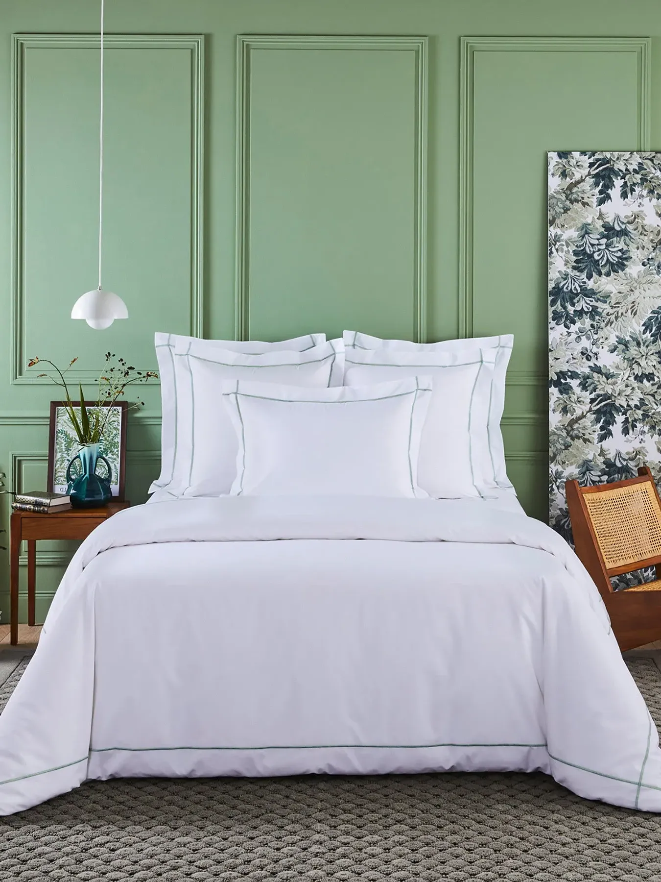 King Size Duvet Cover - Green, Cotton image