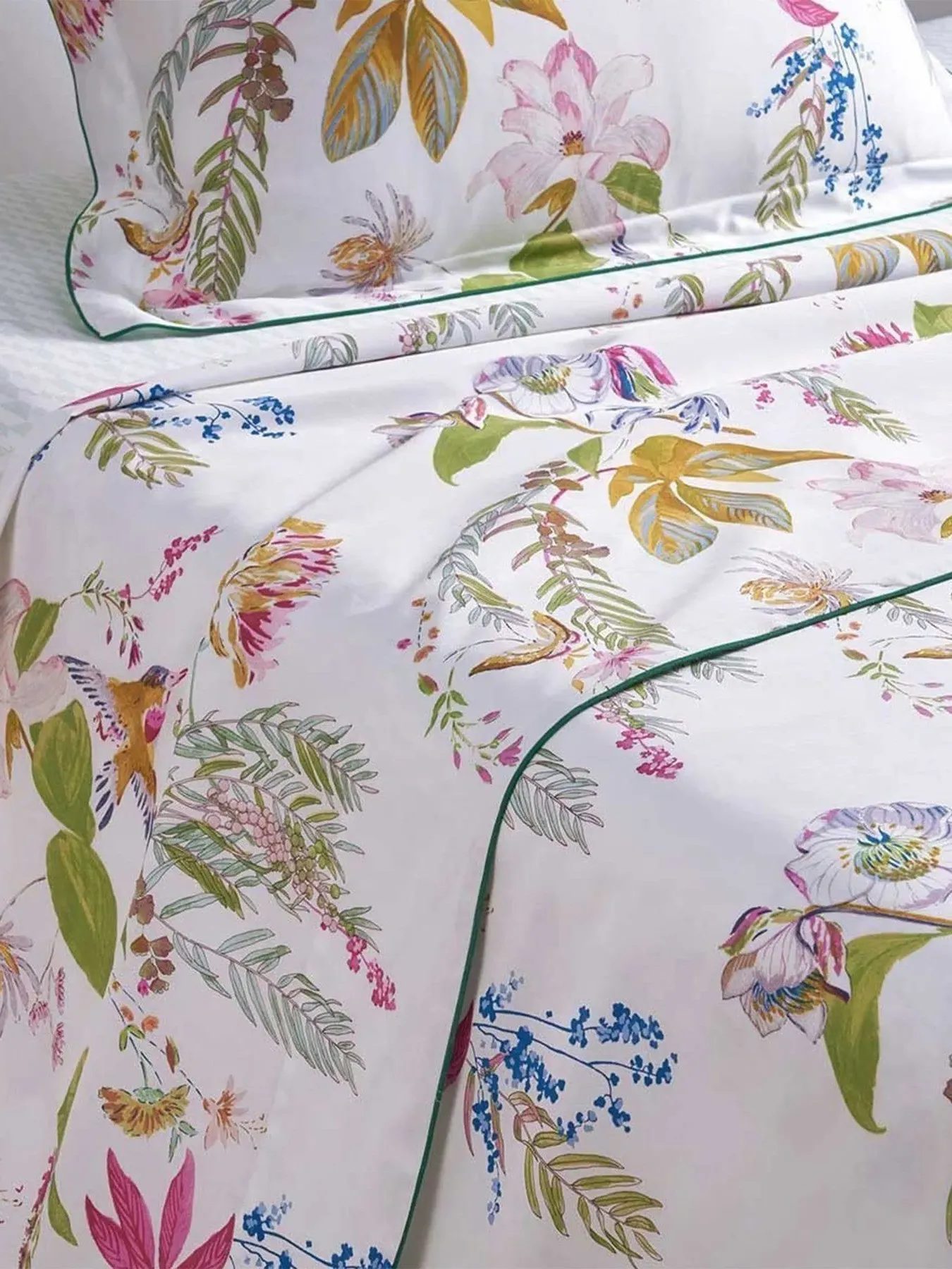 King Size Flat Sheet - Multi, Cotton image