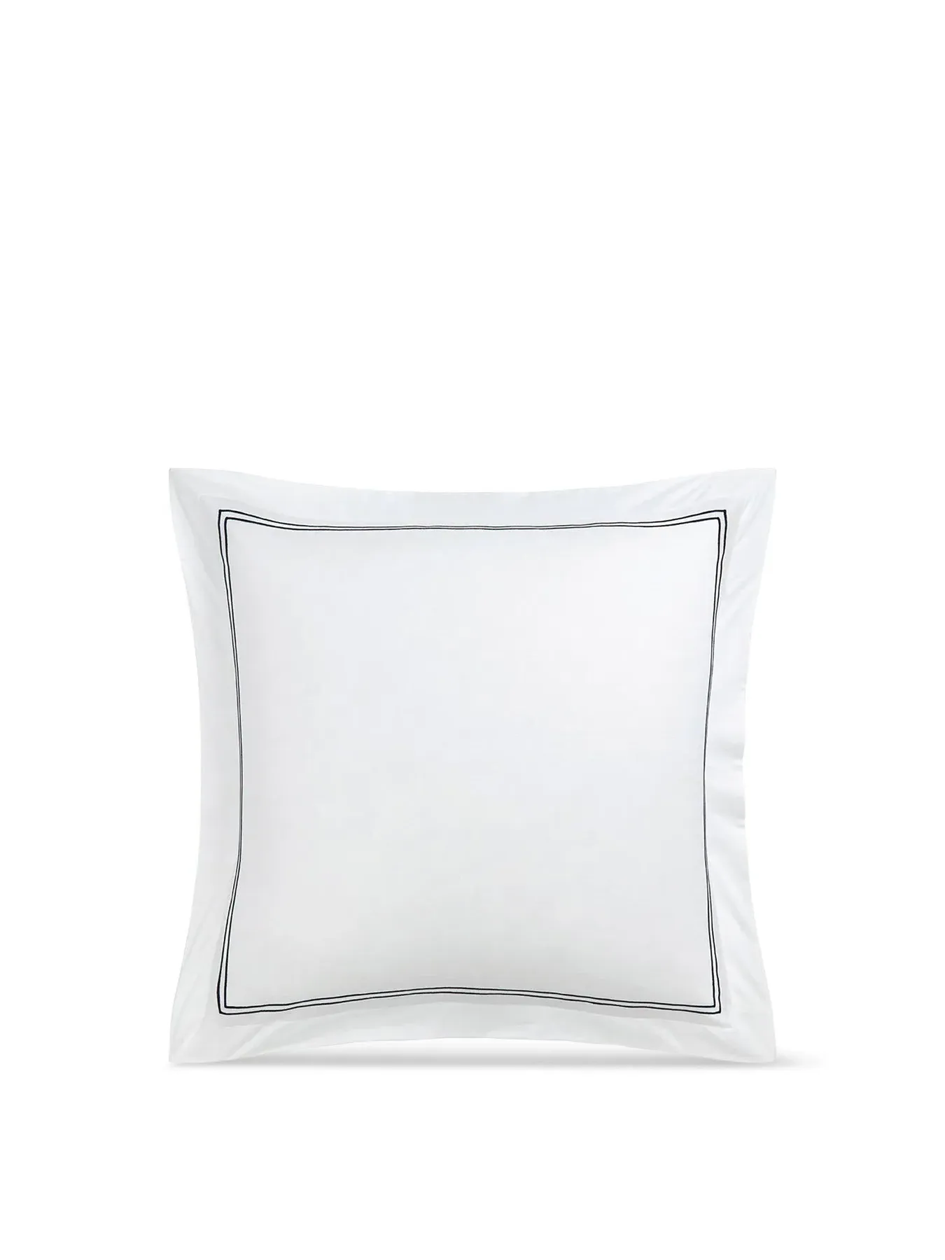 Square Oxford Pillowcase - Navy, Cotton image
