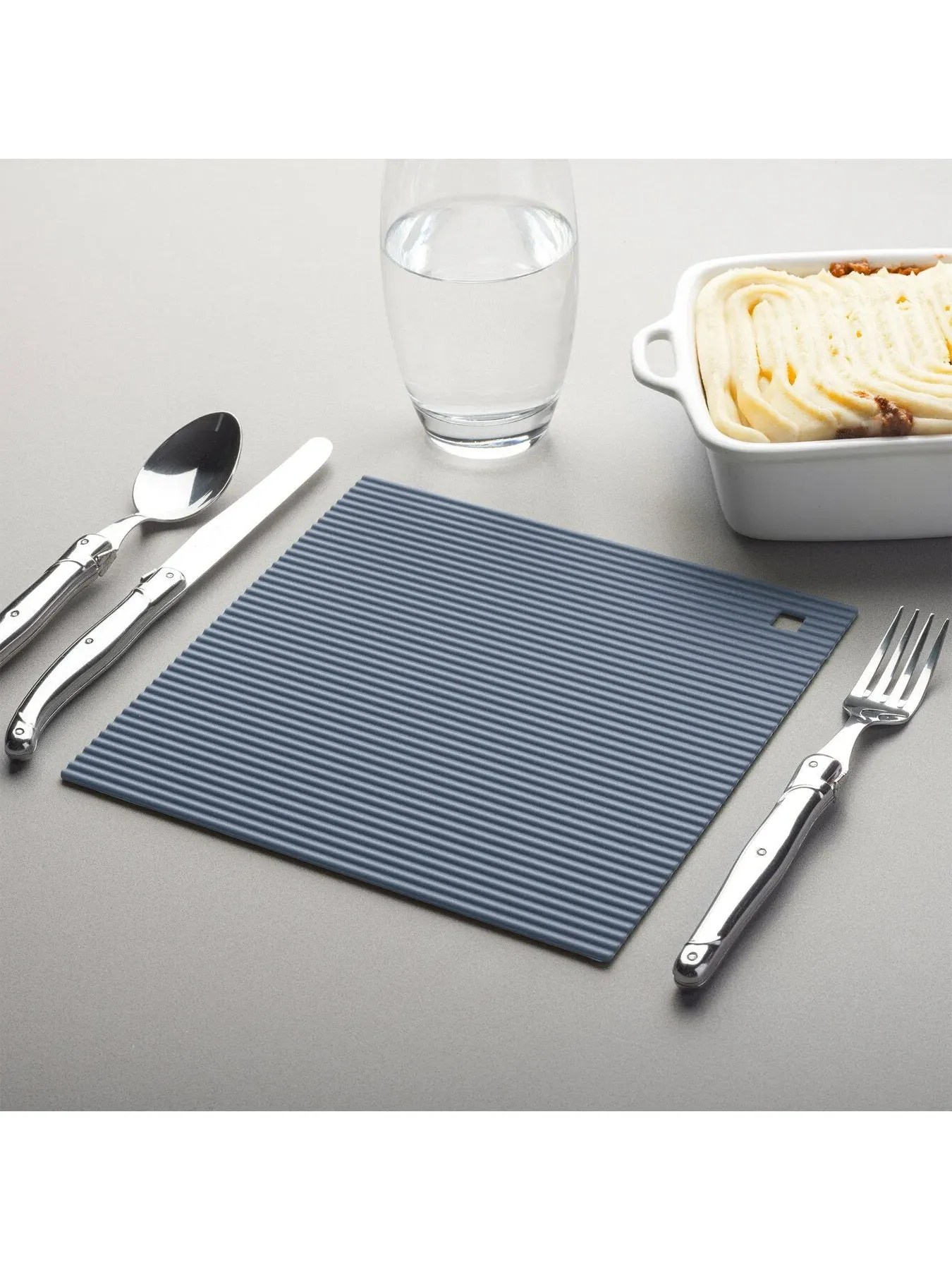 Square Trivet Heat Resistant - Blue, Silicone