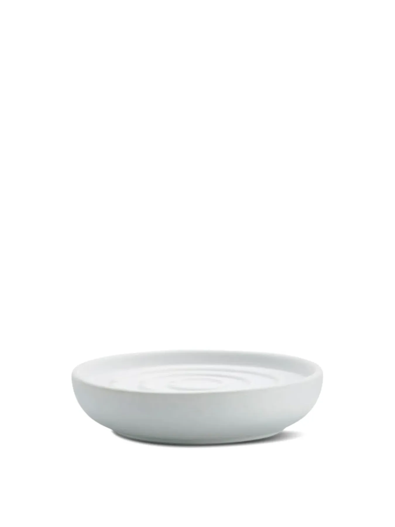 Soap Dish with Steel Details - White image