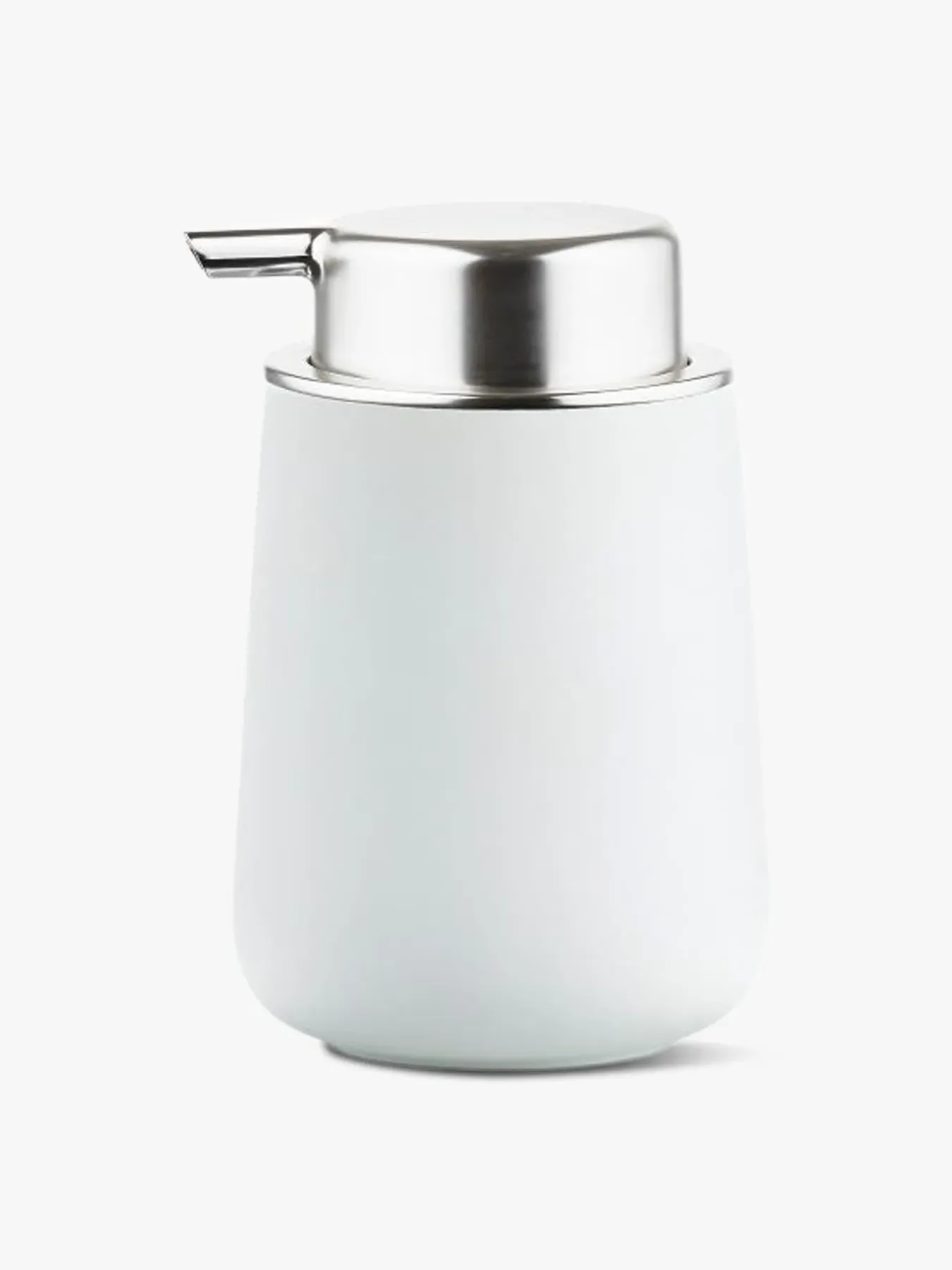 Soap Dispenser with Steel Details - White image