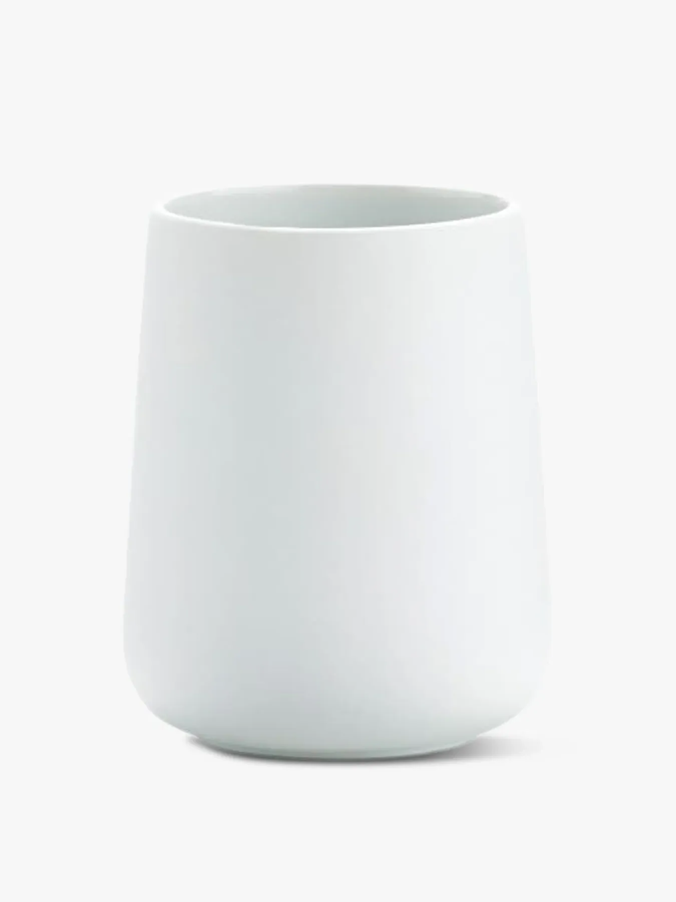 Toothbrush Holder with Steel Details - White image