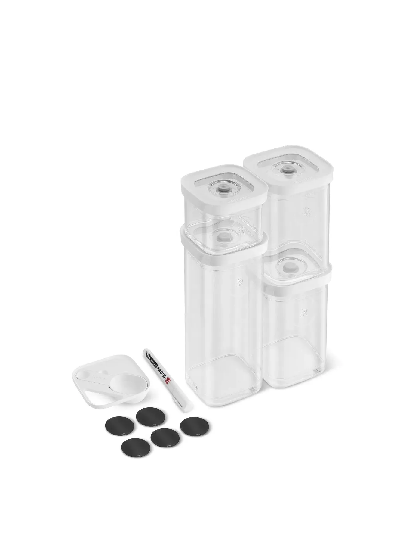 6-Piece Storage Container Set - White, Plastic image