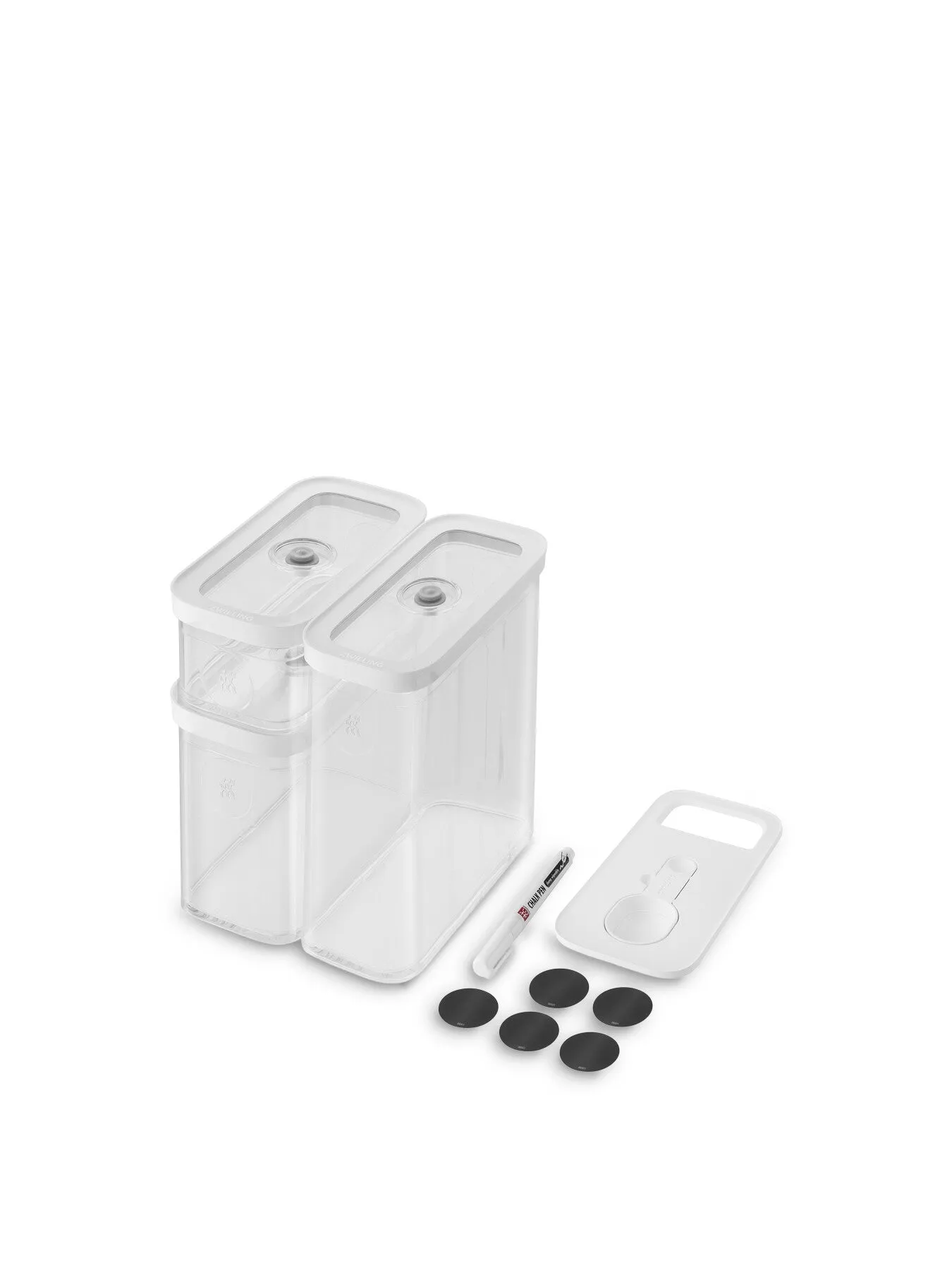 Medium 5-Piece Storage Set - White, Plastic image