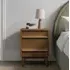 2-Drawer Bedside Table - Dark Oak, Wood