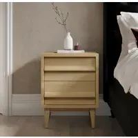 2-Drawer Bedside Table - Light Oak, Wood