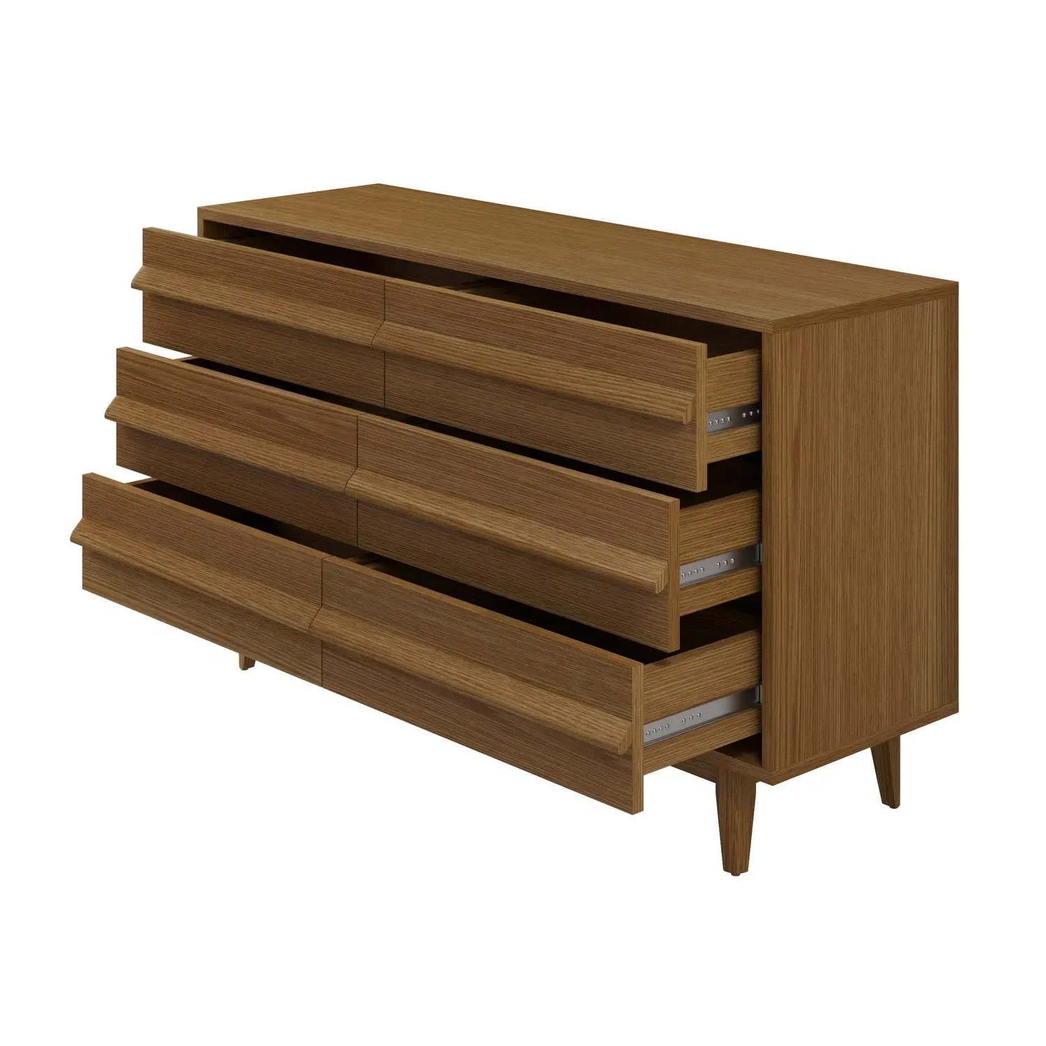 Wide 6-Drawer Chest - Dark Oak, Wood