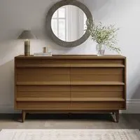 Wide 6-Drawer Chest - Dark Oak, Wood