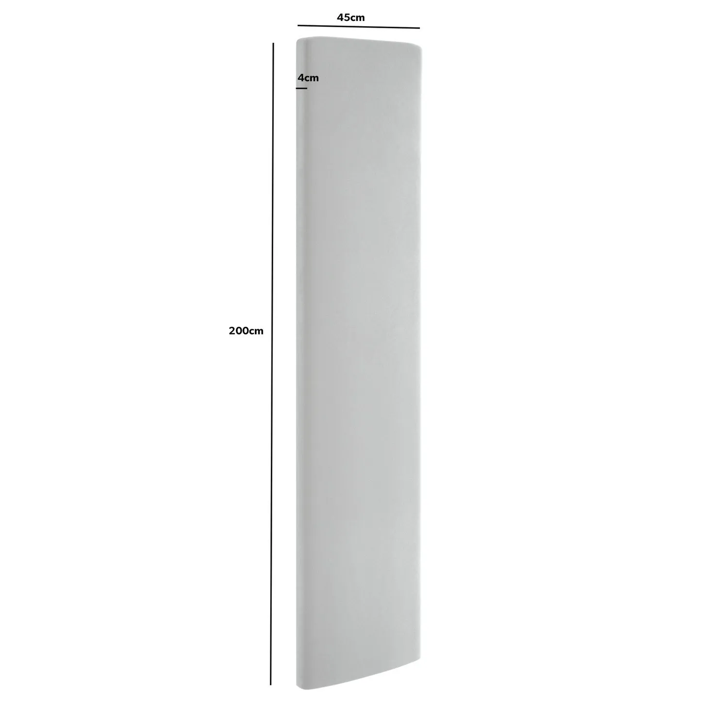 Pack of 2 Wall-Mounted Headboard Panels - Grey, Velvet