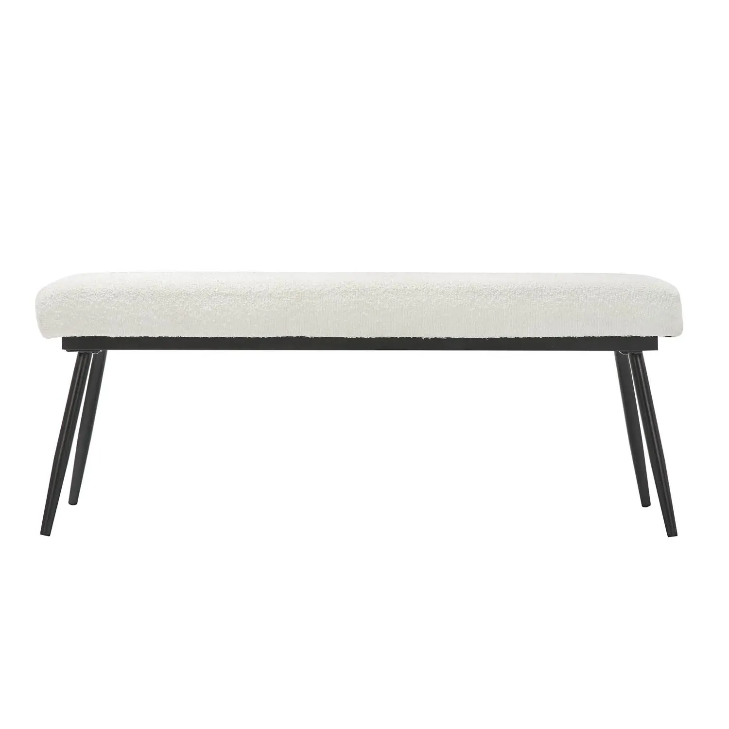 2-Seater Hallway Bench - Cream, Boucle