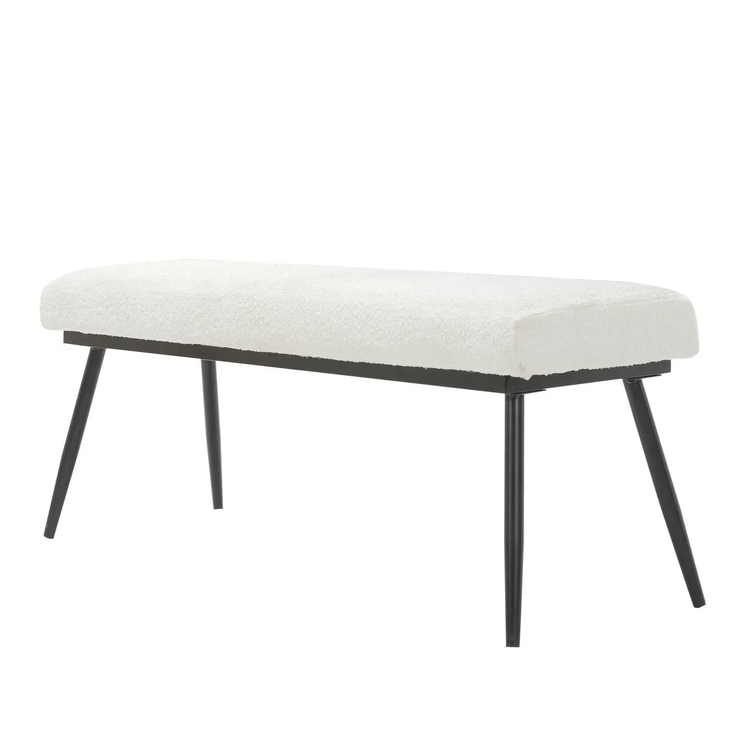 Large Dining Bench Seats 2 - Cream, Boucle image