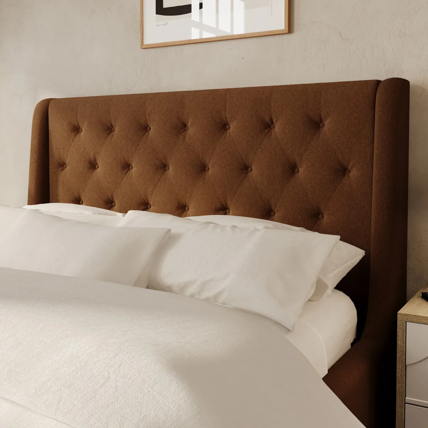 Double Ottoman Bed with Storage - Orange, Chenille