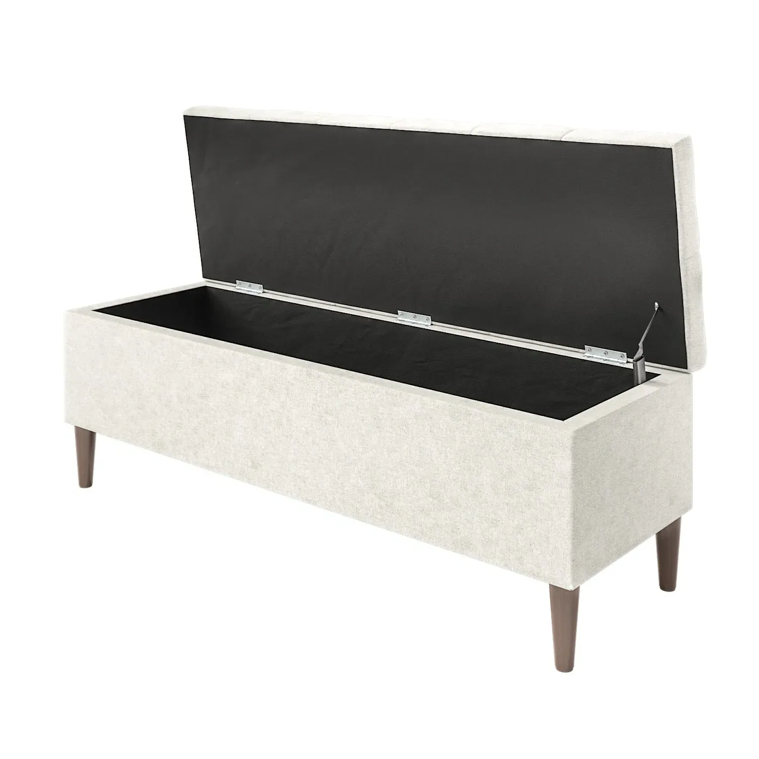 Storage Ottoman Bench - Cream, Fabric