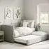 Single Day Bed with Pull Out Trundle - Grey, Chenille
