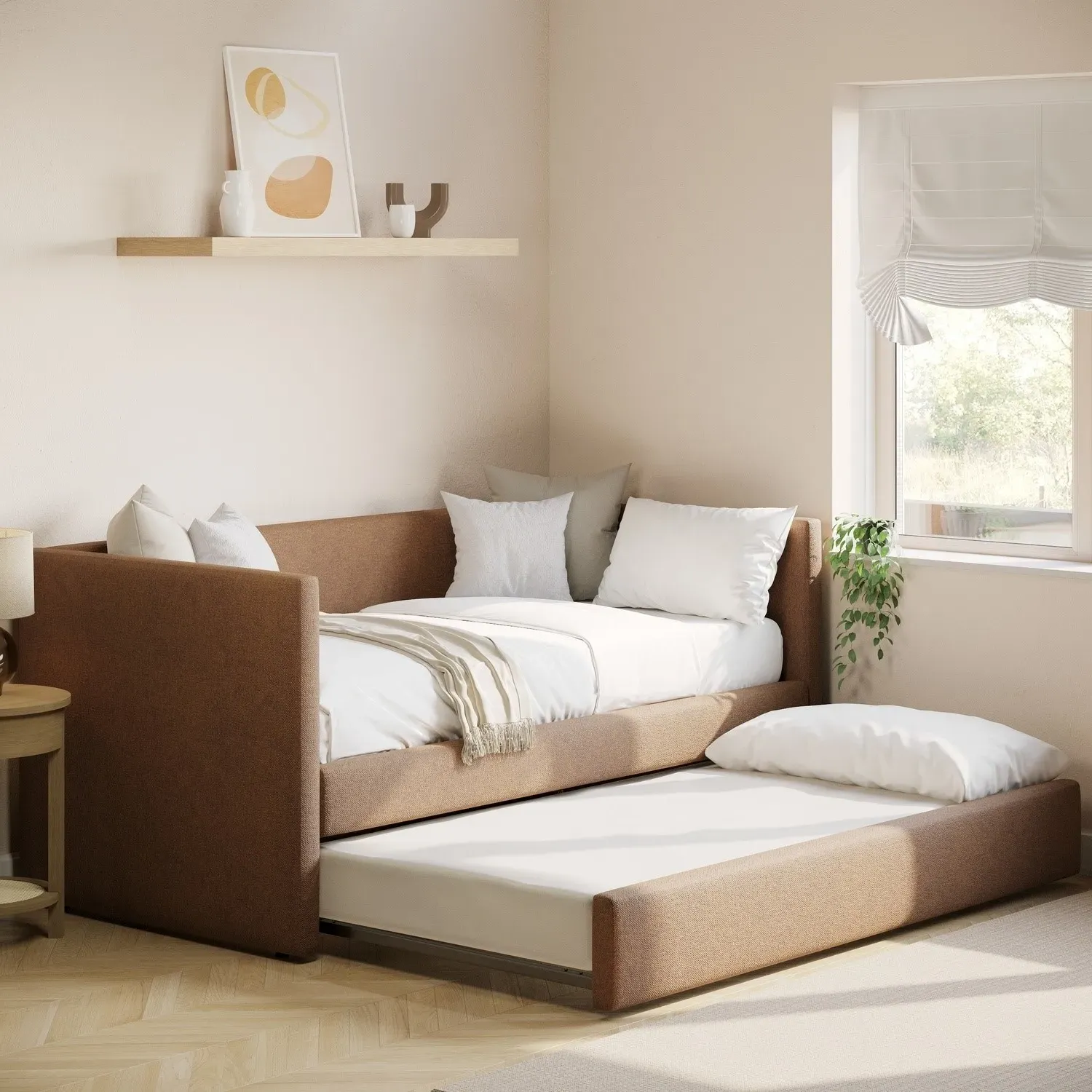 Single Day Bed with Pull Out Trundle - Orange image
