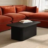 Rectangular Coffee Table with Storage - Black, Wood