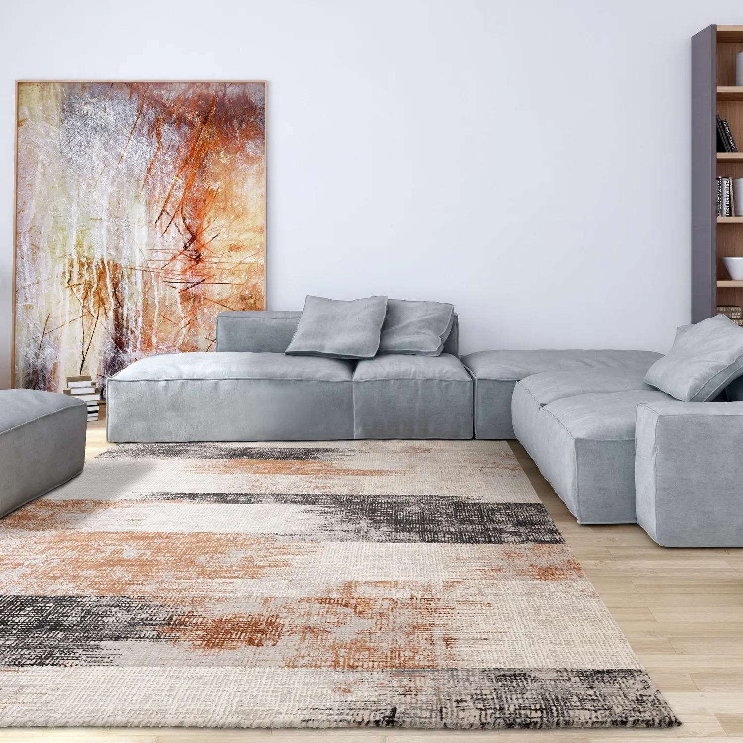 Abstract Rug - Orange, Polyester
