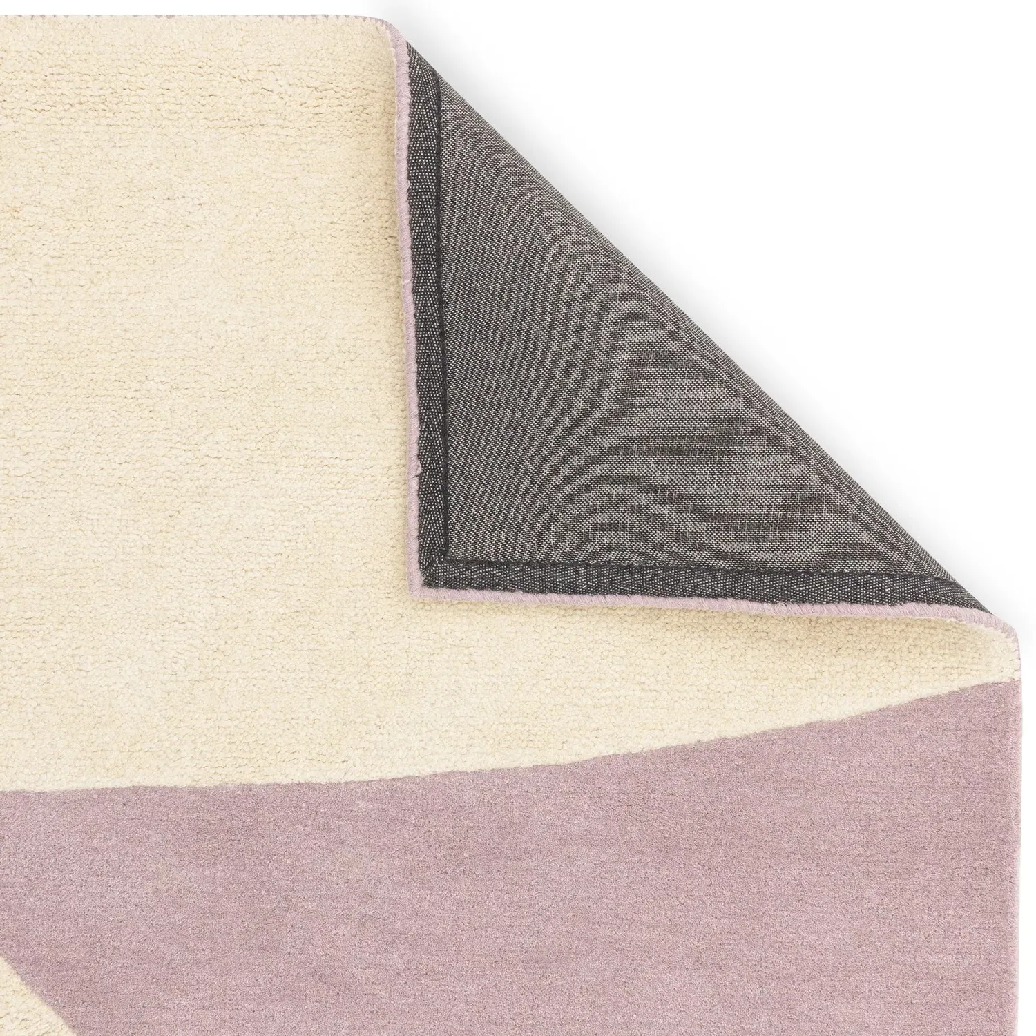 Abstract Rug with Pebble Design - Pink, Wool