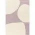 Abstract Rug with Pebble Design - Pink, Wool