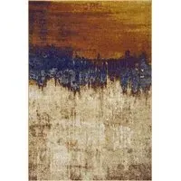 Distressed Ombre Rug - Orange, Polypropylene