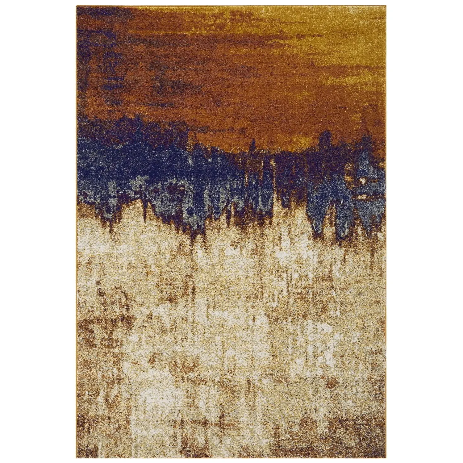 Distressed Ombre Rug - Orange, Polypropylene image
