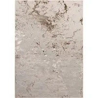 Extra Large Area Rug with Abstract Pattern - Gold