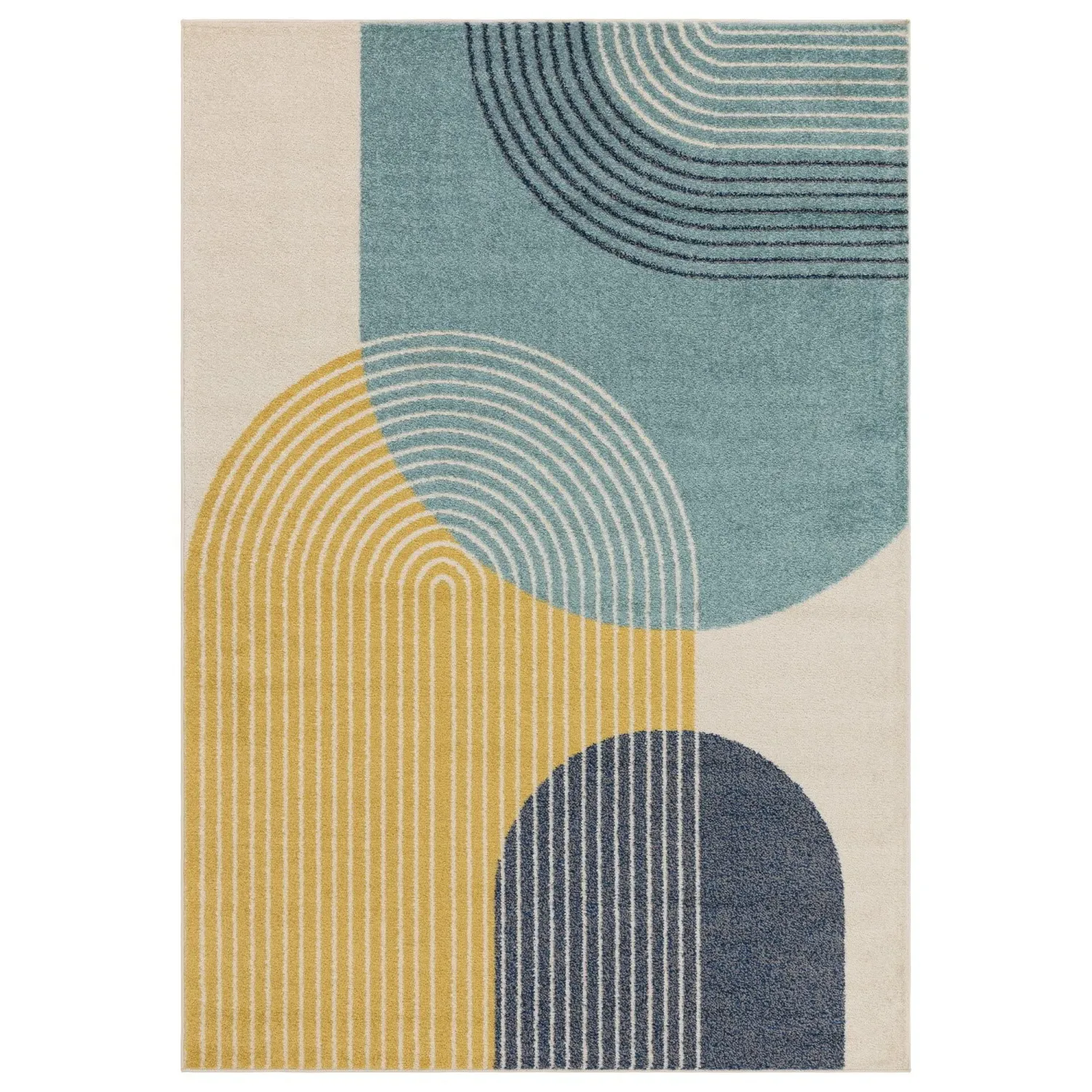 Geometric Area Rug - Multi Coloured, Polypropylene image