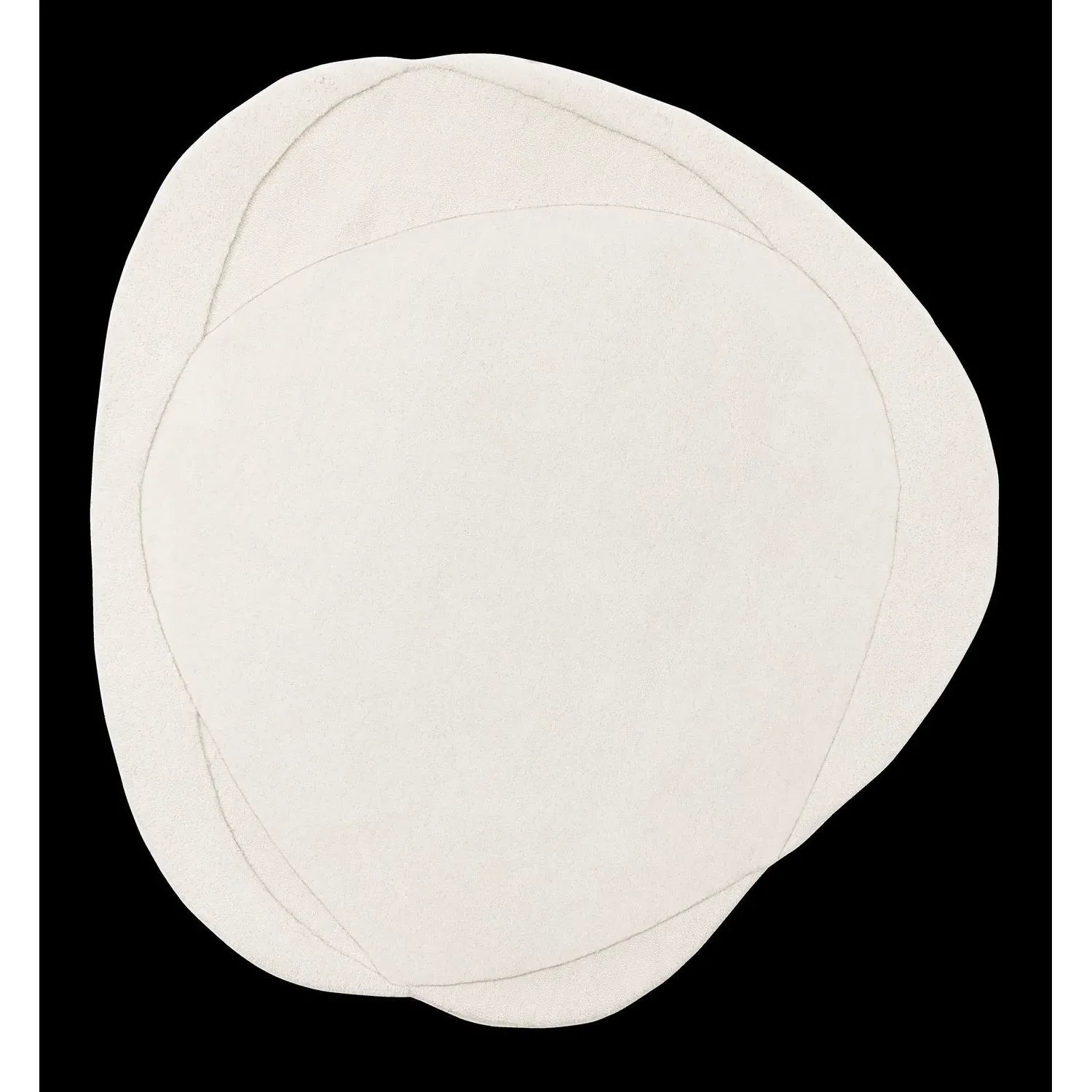 Hand Carved Rug - Cream, New Zealand Wool