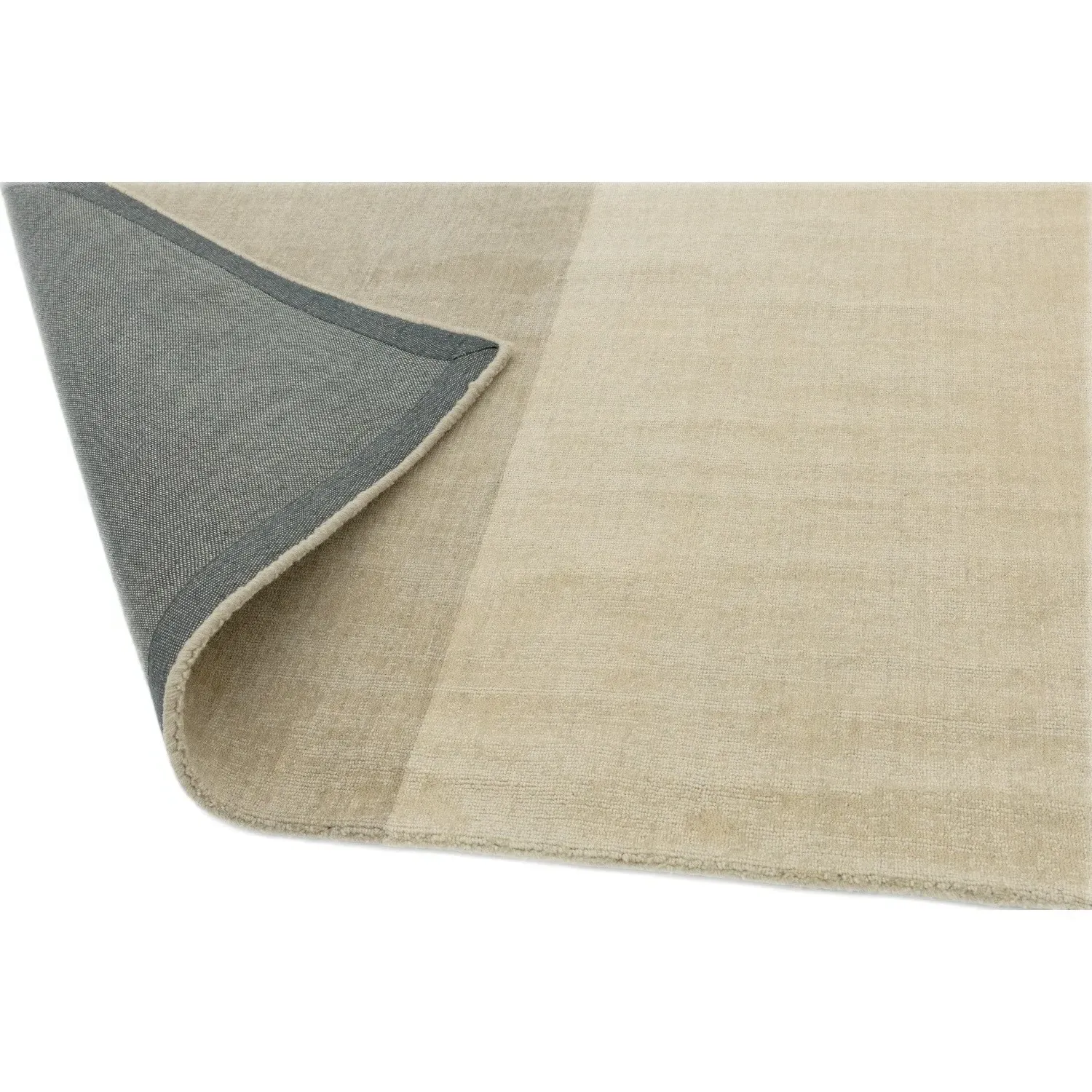 Hand Woven Rug with Blocks - Cream, Wool