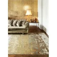 Large Abstract Rug - Beige, Polyester Blend