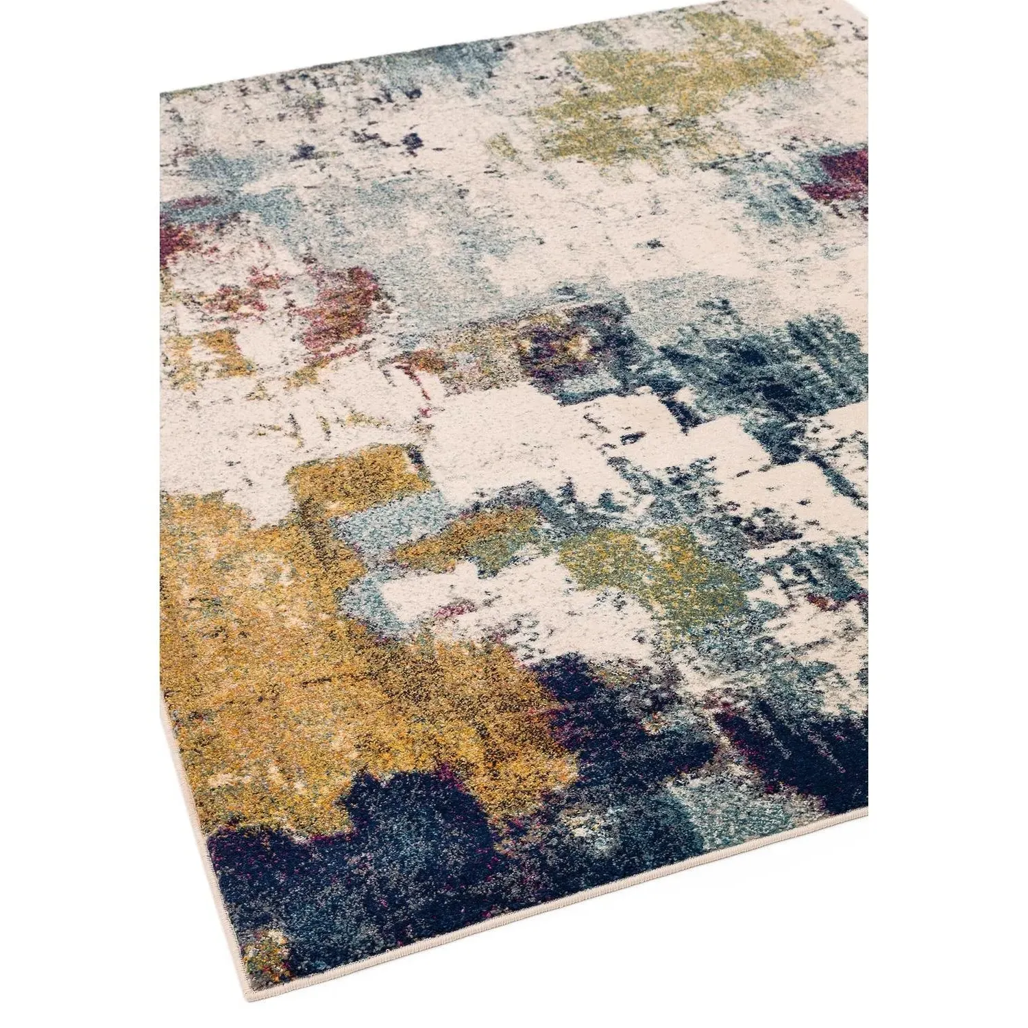 Large Abstract Rug - Multi Coloured, Polypropylene