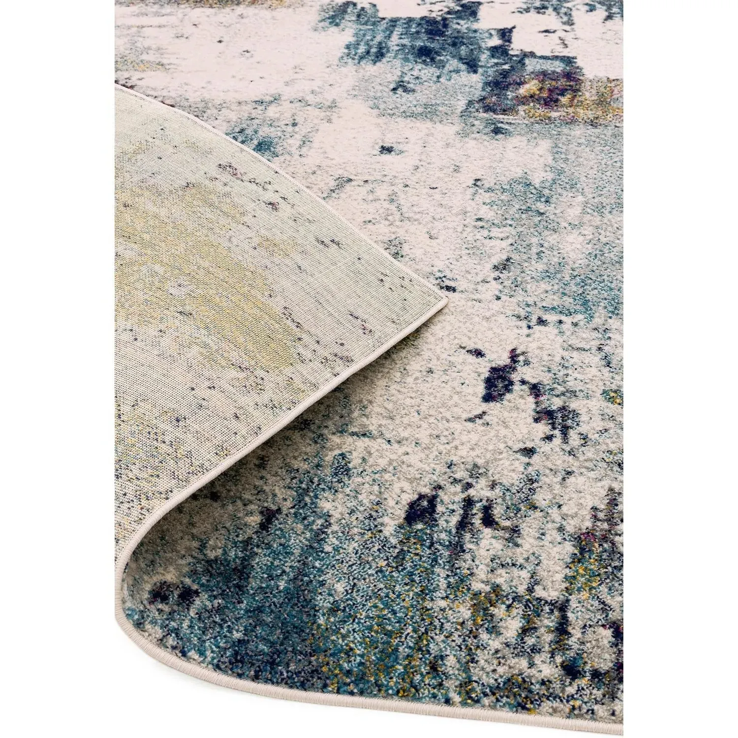 Large Abstract Rug - Multi Coloured, Polypropylene