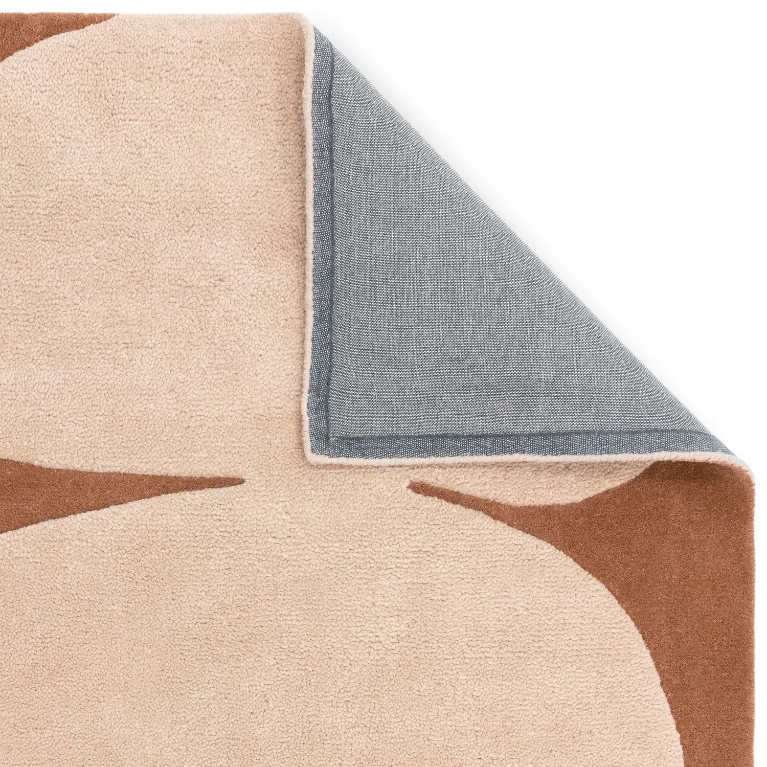 Large Abstract Rug with Sculpted Design - Orange