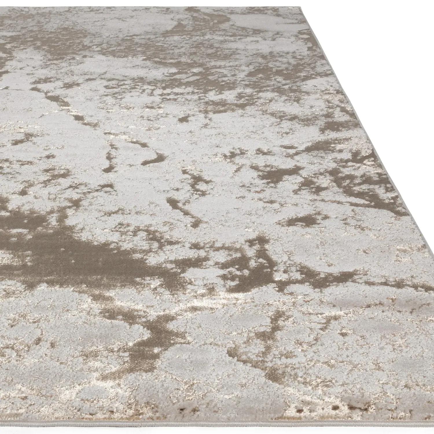 Large Area Rug with Abstract Pattern - Beige