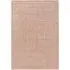 Large Hand Carved Geometric Rug - Pink, Wool