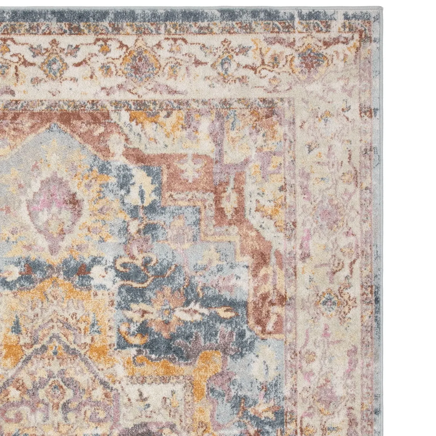 Persian Rug with Distressed Detail - Multi, Polypropylene