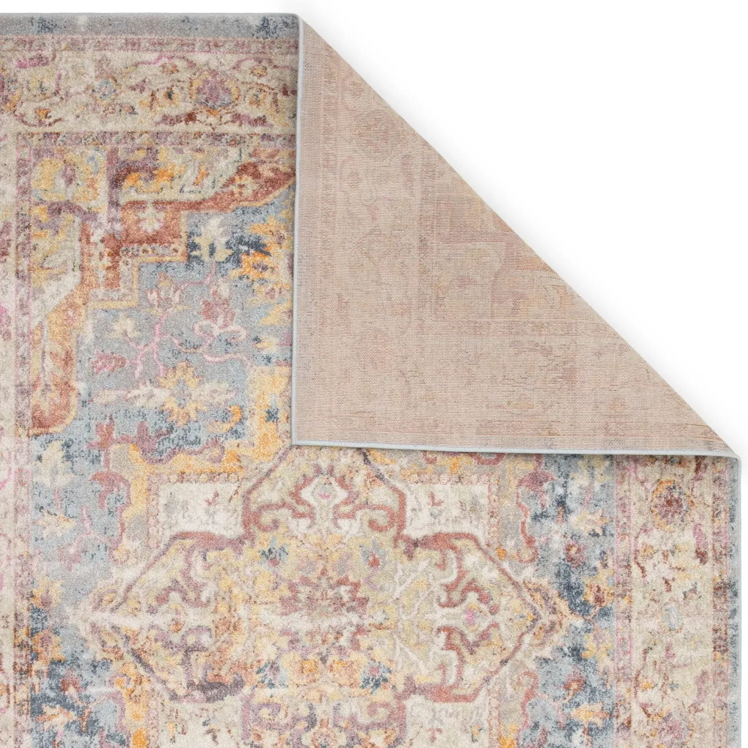 Persian Rug with Distressed Detail - Multi, Polypropylene
