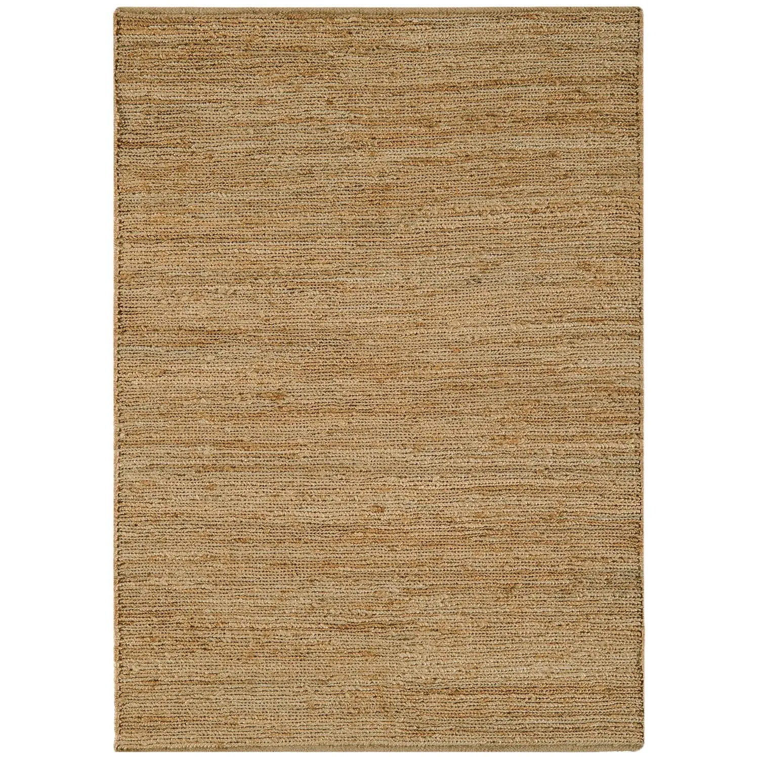Rectangular Area Rug Hand Knotted - Brown, Jute image