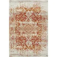 Rectangular Persian Rug - Orange, Polypropylene