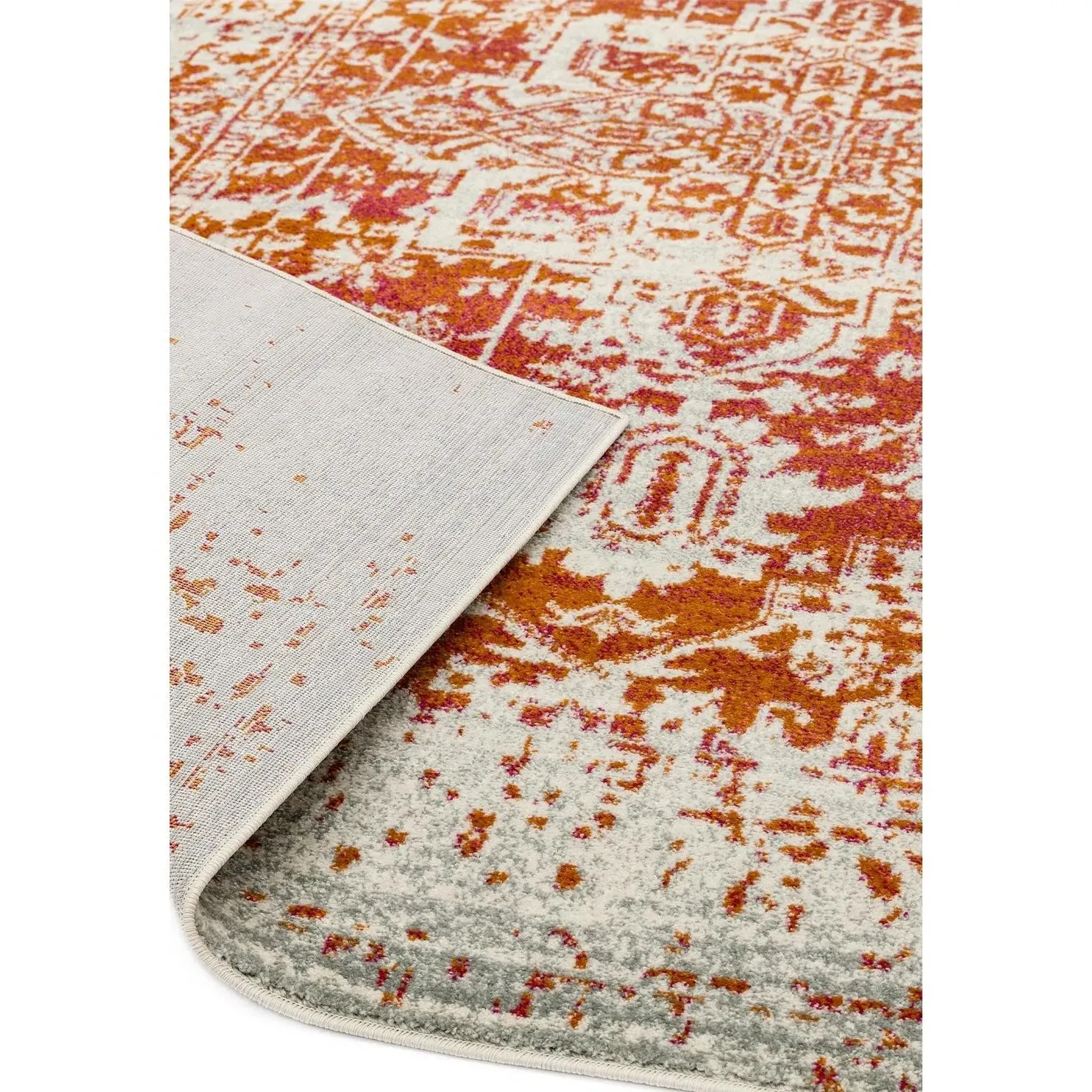 Rectangular Persian Rug - Orange, Polypropylene
